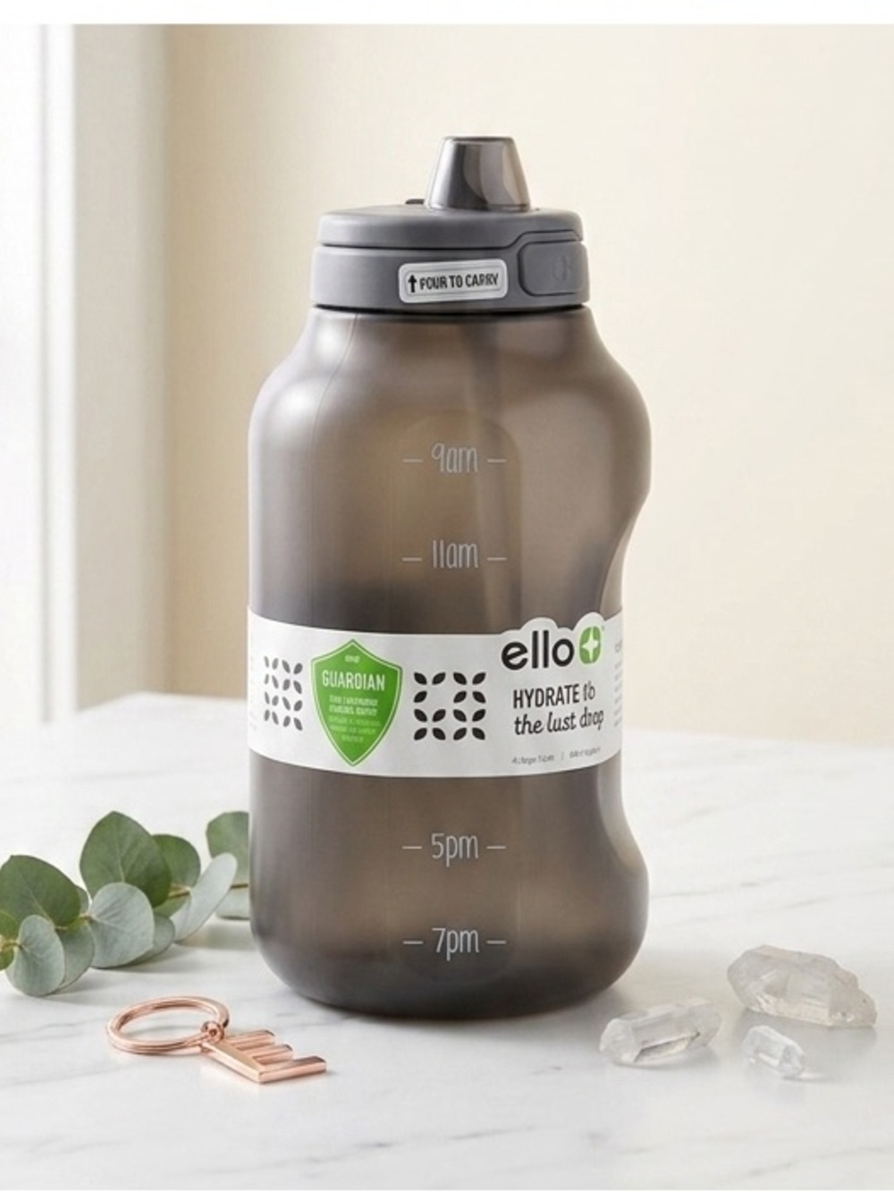 Ello Smoke Gray 0.5 gal Water Bottle